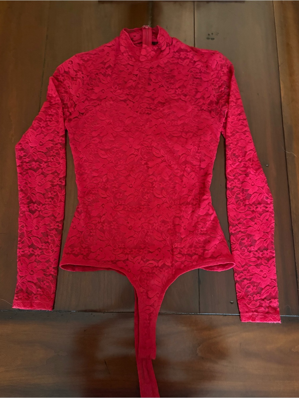 Guess Red Lace Bodysuit